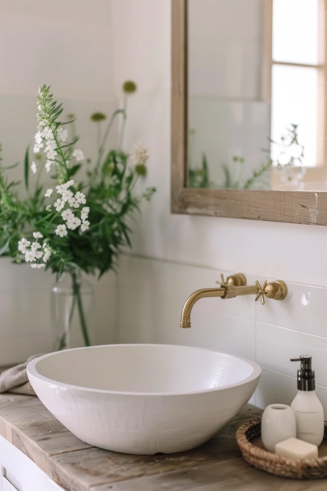 Stylish Farmhouse Powder Room Inspiration