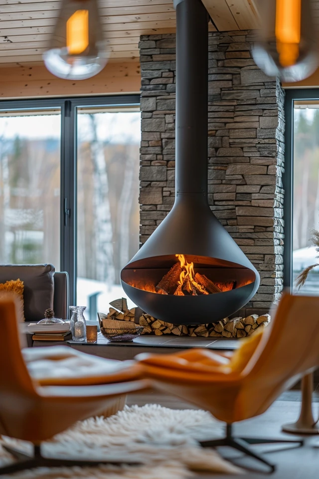 Rustic Stone Fireplace Ideas