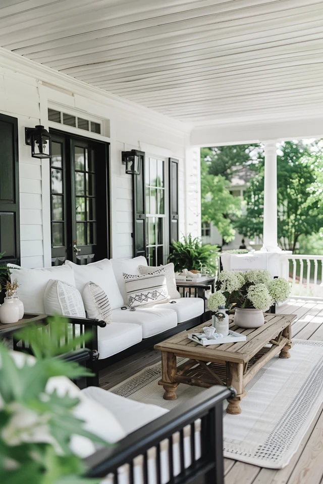 Inspiring Black and White Porch Decor from Real Homes