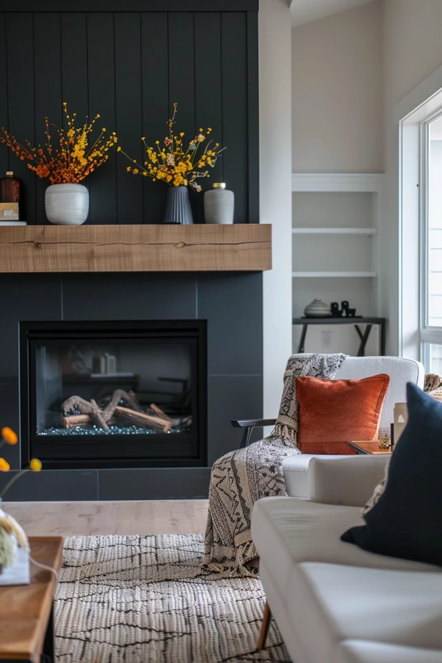 Black Wood Mantels