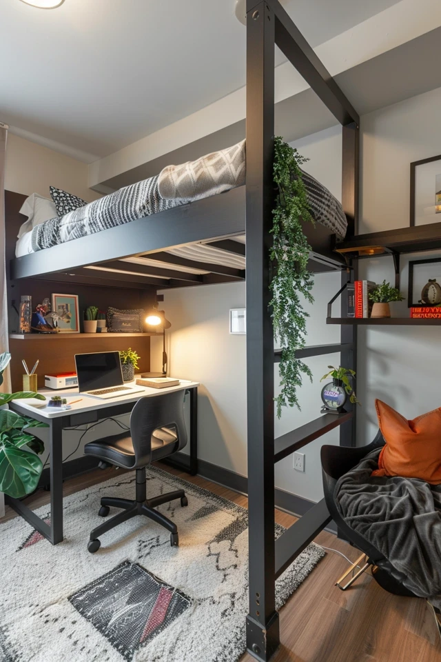 Maximizing Space with Dorm Room Ideas Loft Bed