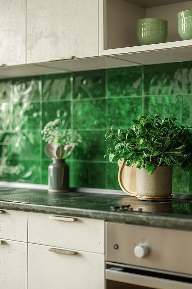 The Benefits of a Green Kitchen Backsplash