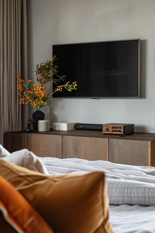 Creative TV at Foot of Bed Ideas for Bedrooms