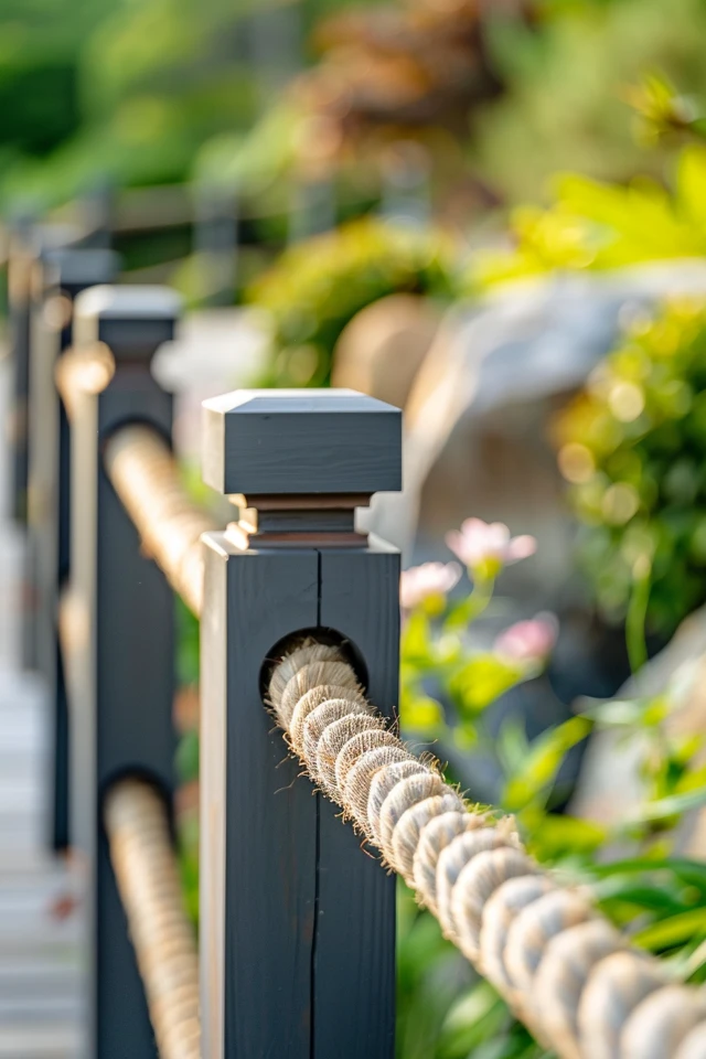 Elegant Post and Rope Fence Ideas for Your Home