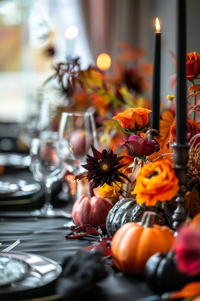 Creating a Moody Elegant Masquerade Halloween Table