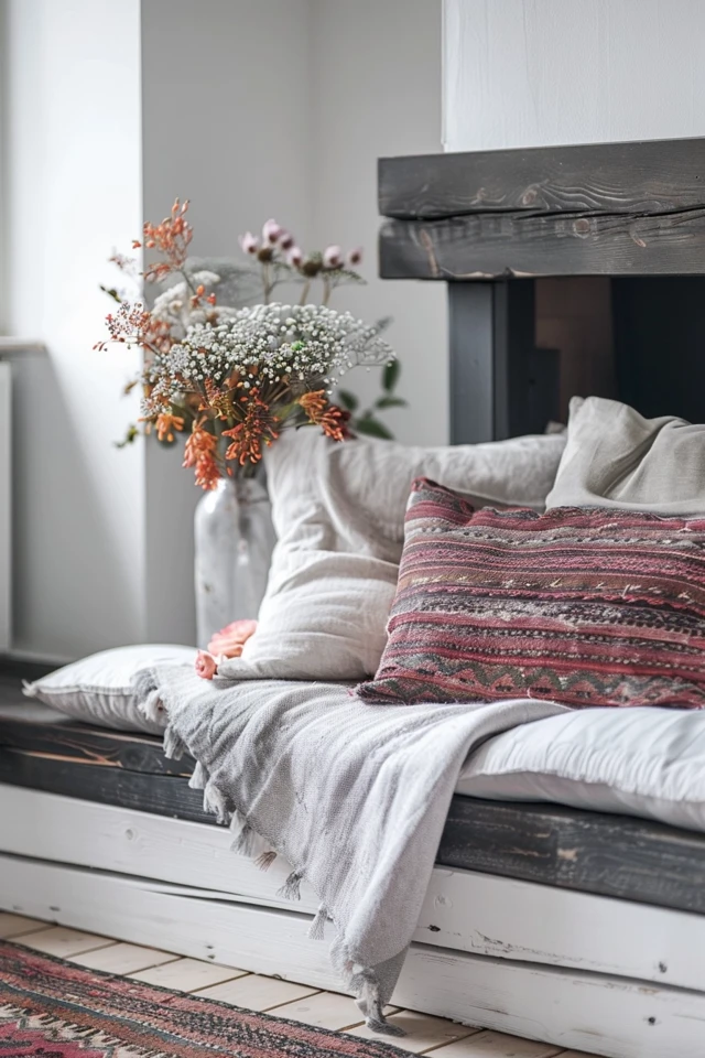 Cozy Seating Options: DIY and Built-In Fireplace Bench Ideas