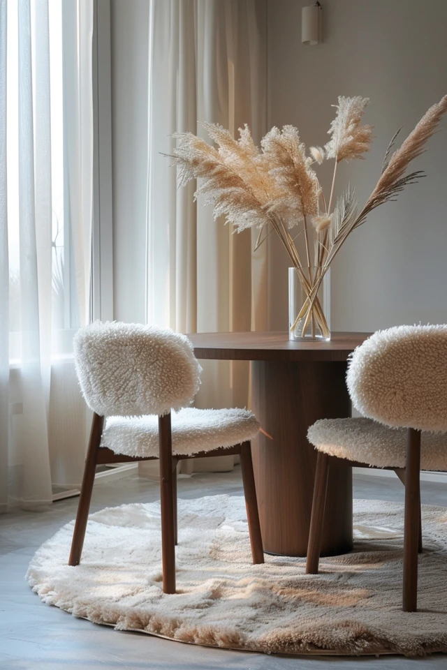 Farmhouse and Modern Round Dining Table Rug Trends