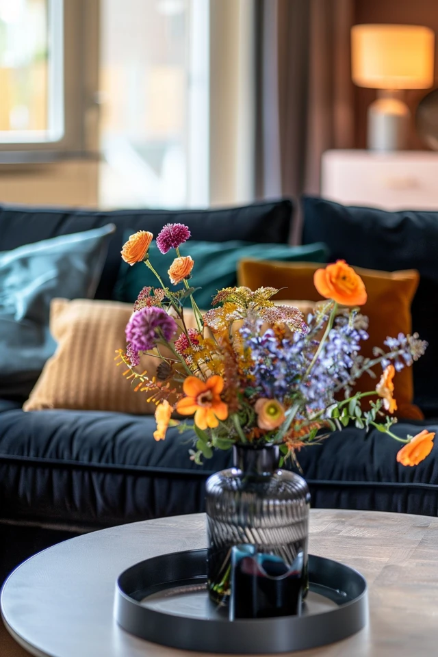 Choosing Wall Colors for Your Black Velvet Sofa