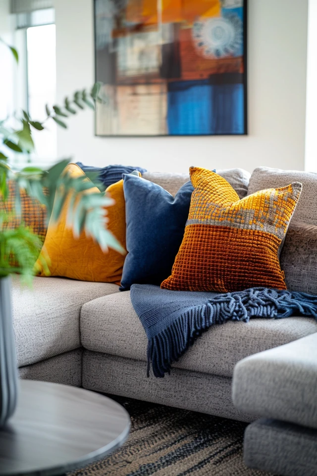 Cozy Blue and Grey Living Room Styling Tips