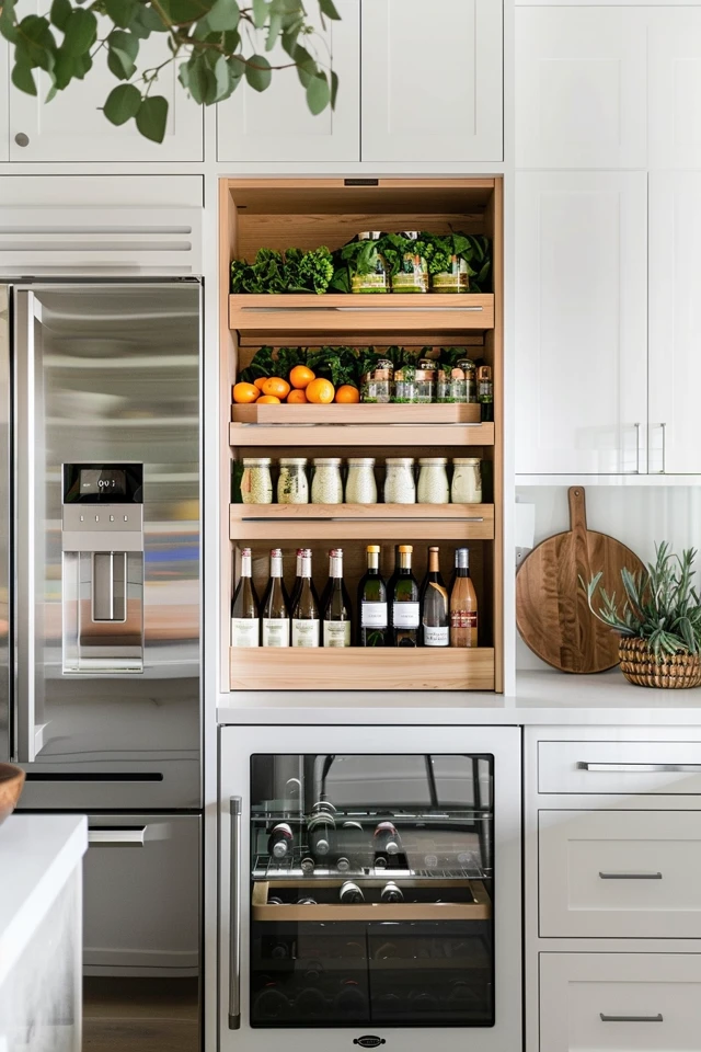 Stylish Above Refrigerator Cabinet Ideas