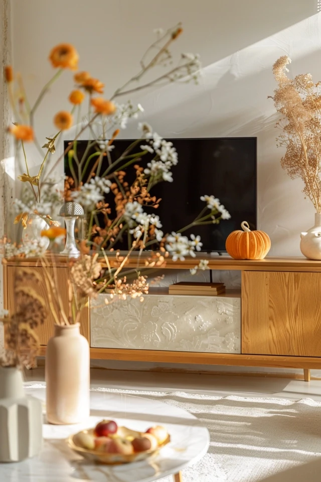 Cozy Fall TV Stand Decor Ideas
