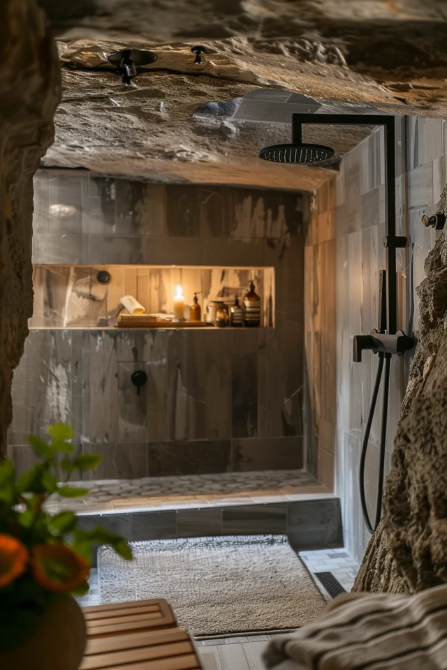 Outdoor Cave Shower Ideas for a Spa-Like Experience