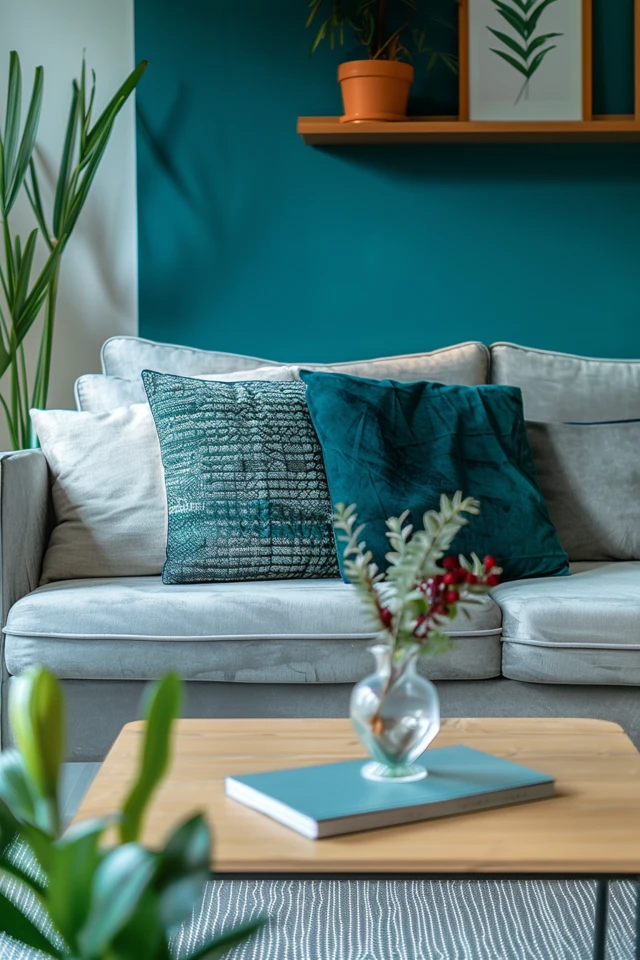 Teal and Gray Living Room Ideas for Chic Decor