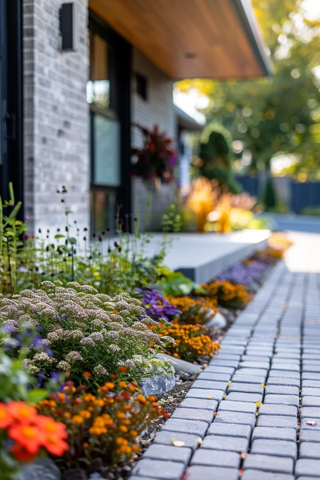 Front Yard Brick Landscaping Ideas for Curb Appeal