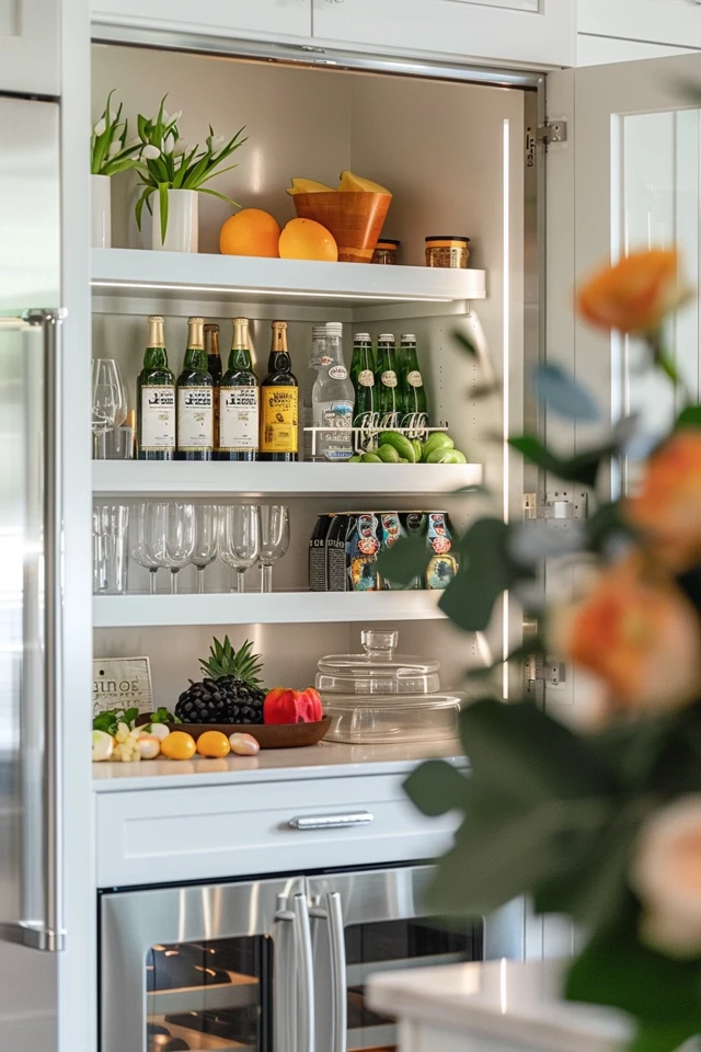 Refreshing Kitchen Beverage Center Ideas