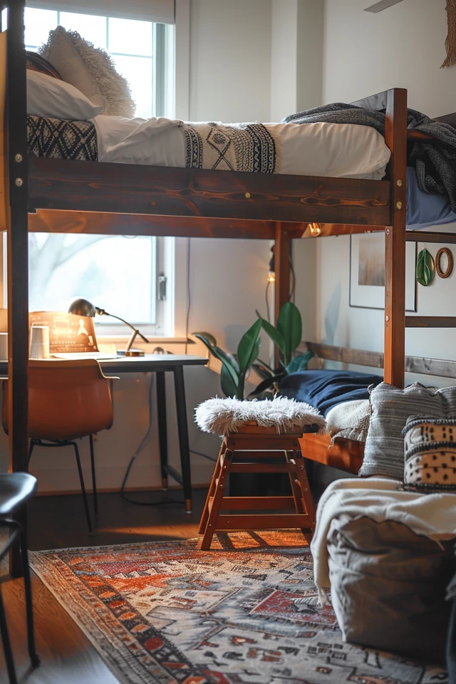 Chic Dorm Room Ideas Lofted Bed Styles - photo 2