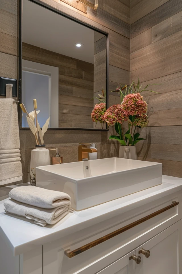 Chic Powder Room Accent Wall Ideas to Inspire
