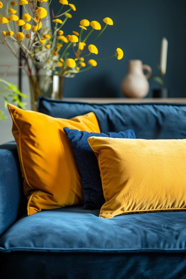 Navy Blue and Yellow Living Room Decor Tips