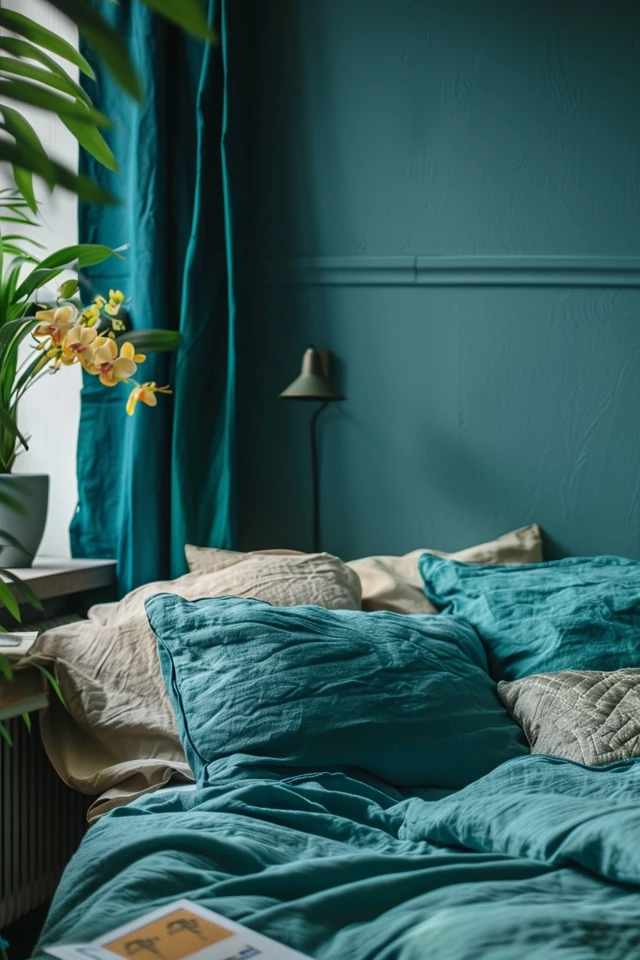 How to Style a Teal Bedroom