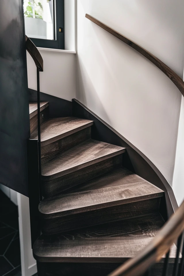 Mixing Materials in Modern Farmhouse Staircases.