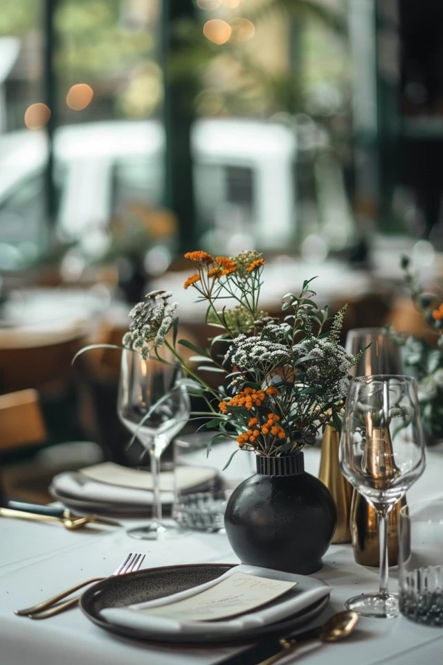 DIY Black and Gold Table Centerpieces