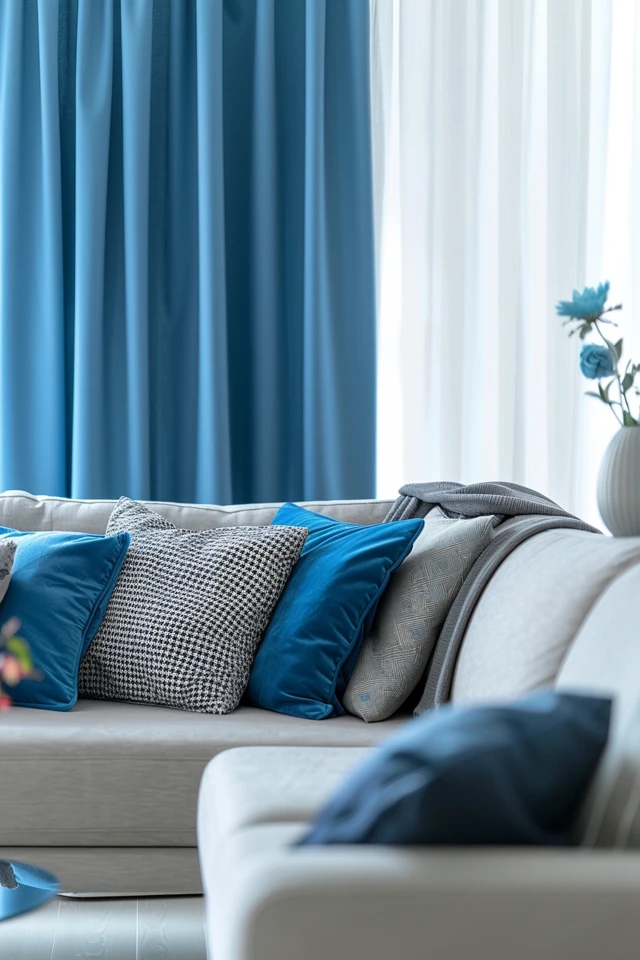 How to Decorate with Blue Curtains