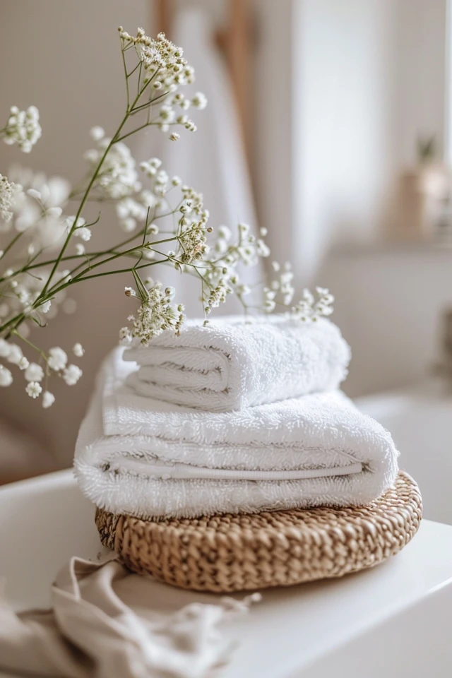 Chic Bathroom Towel Decoration Ideas for Style
