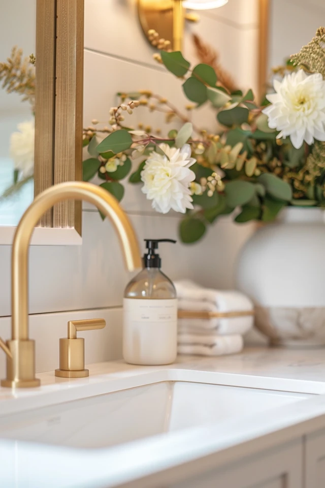 Elevate Your Space: White and Gold Bathroom Ideas