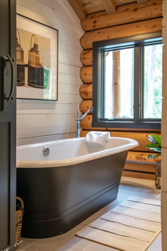 Rustic Log Home Bathroom Decor: Embrace the Cozy Elegance