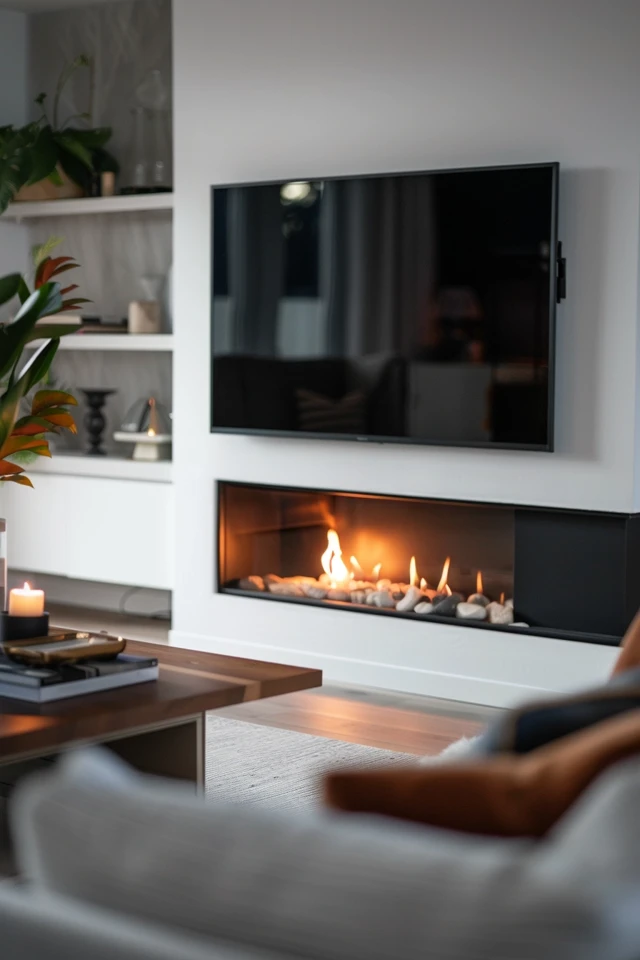 Cozy Charm: TV Next to Fireplace Design Ideas