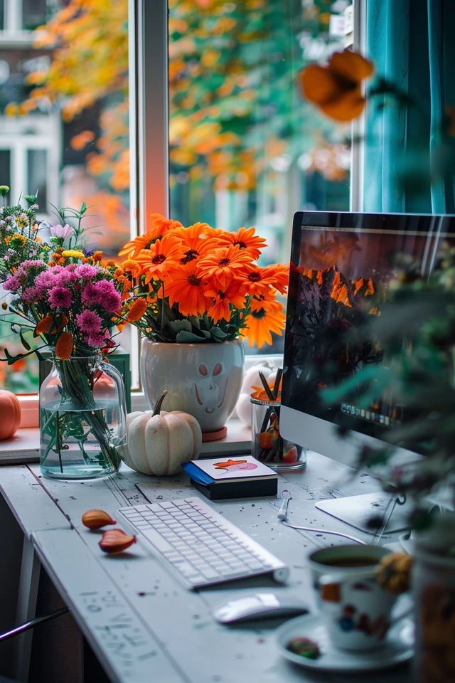 Stylish Productivity with Halloween Theme Home Office Ideas