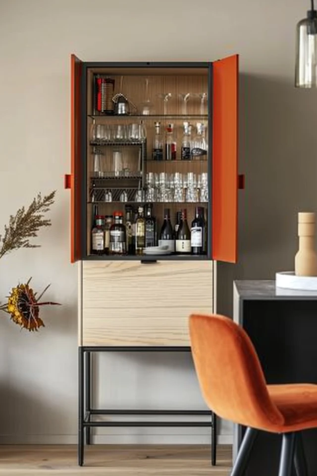Space-Saving Bar Cabinet Ideas