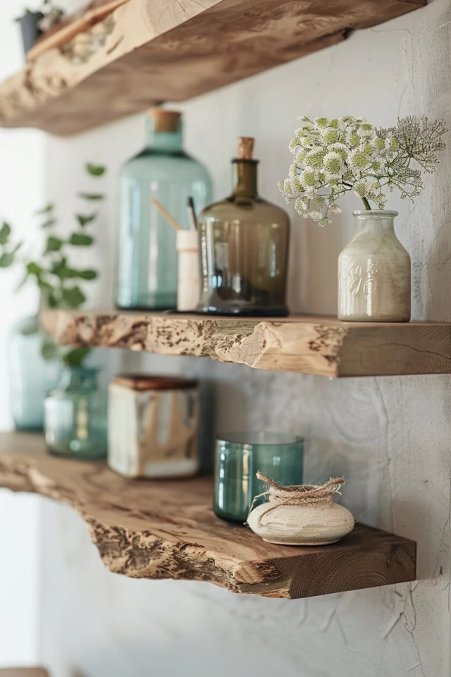 Unique Live Edge Shelf Ideas for Different Rooms