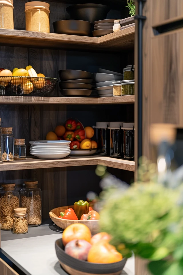 Innovative Corner Pantry Shelving Ideas for Homes