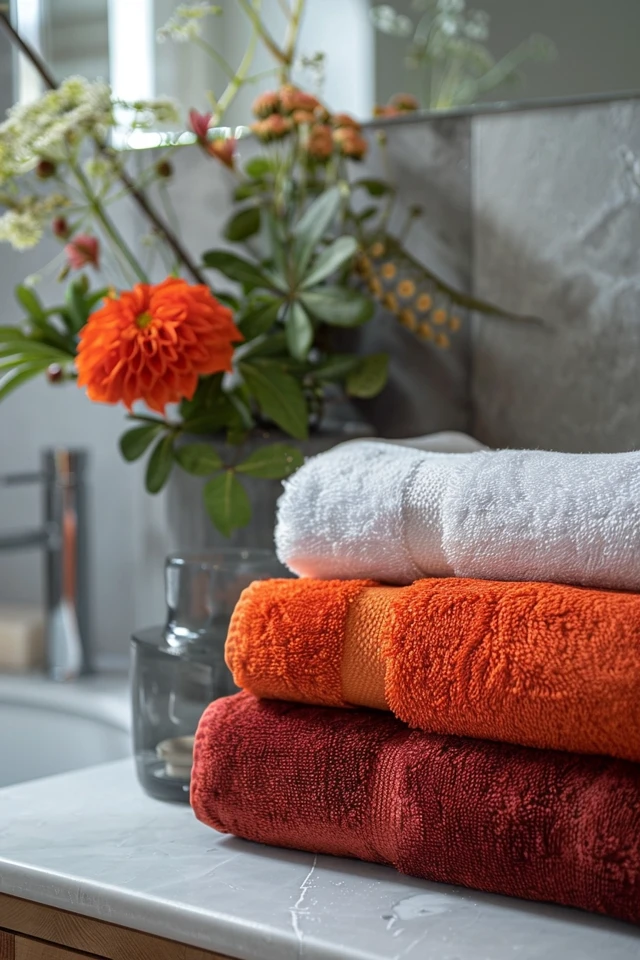 Creative Bathroom Towel Arrangement Ideas
