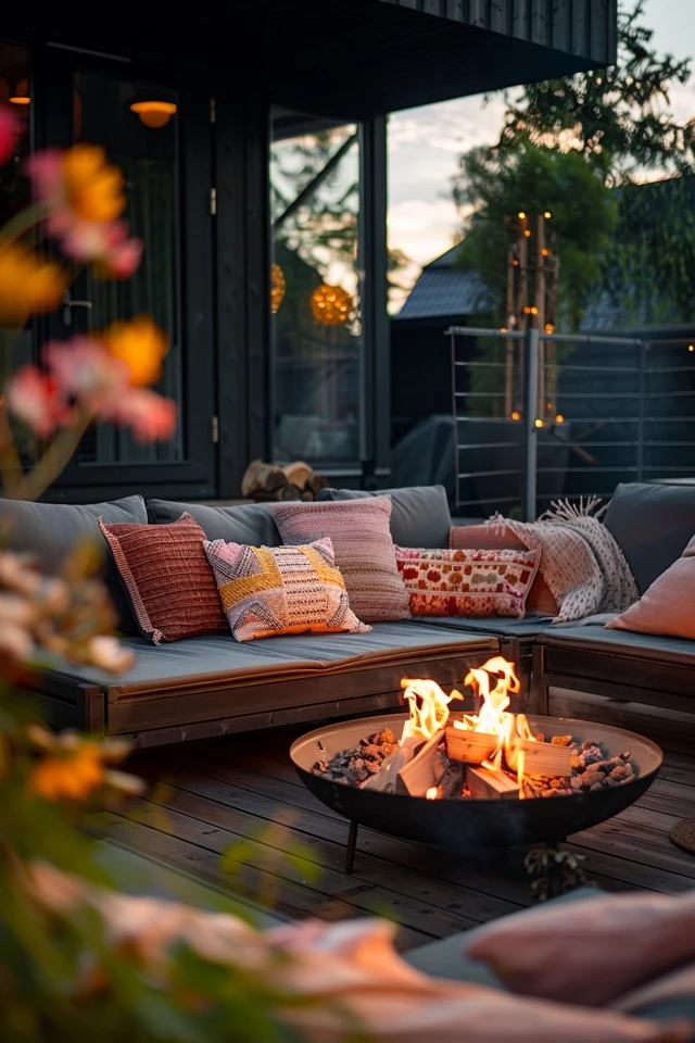 Decking with Fire Pit Ideas for Cozy Evenings
