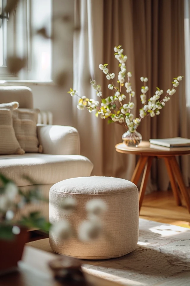 Fleetwood Upholstered Ottoman: Transitional Sophistication