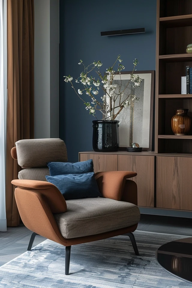 Blue and Brown Living Room Ideas | Stylish Tips - photo 2