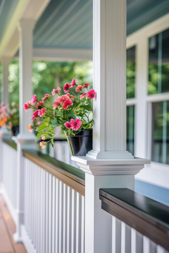 Charming Farmhouse Front Porch Railing Ideas