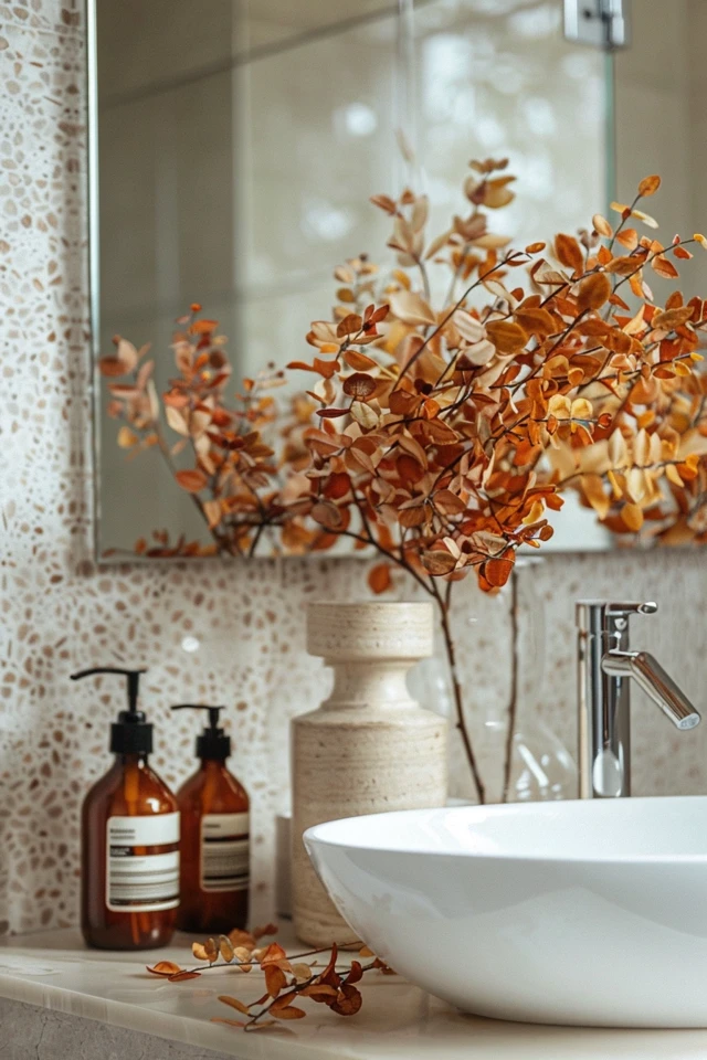 Adding Modern Fall Decor to Your Bathroom