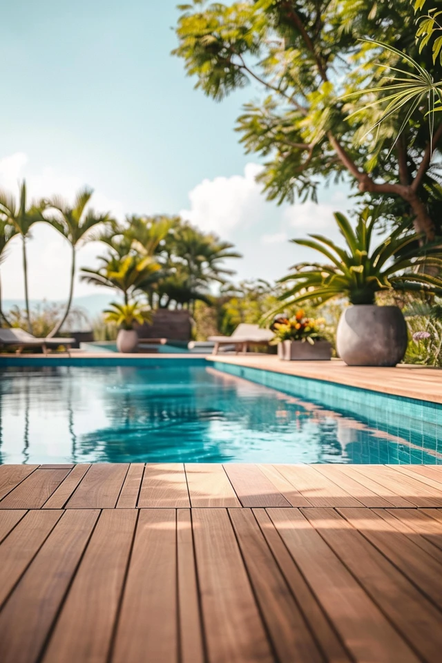 10 Inspiring Wood Pool Deck Ideas for Your Backyard