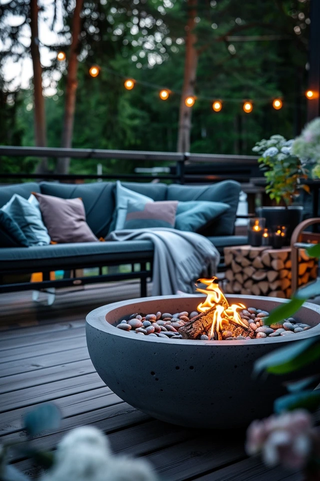 Warm Up Your Evenings: Deck With Firepit Ideas