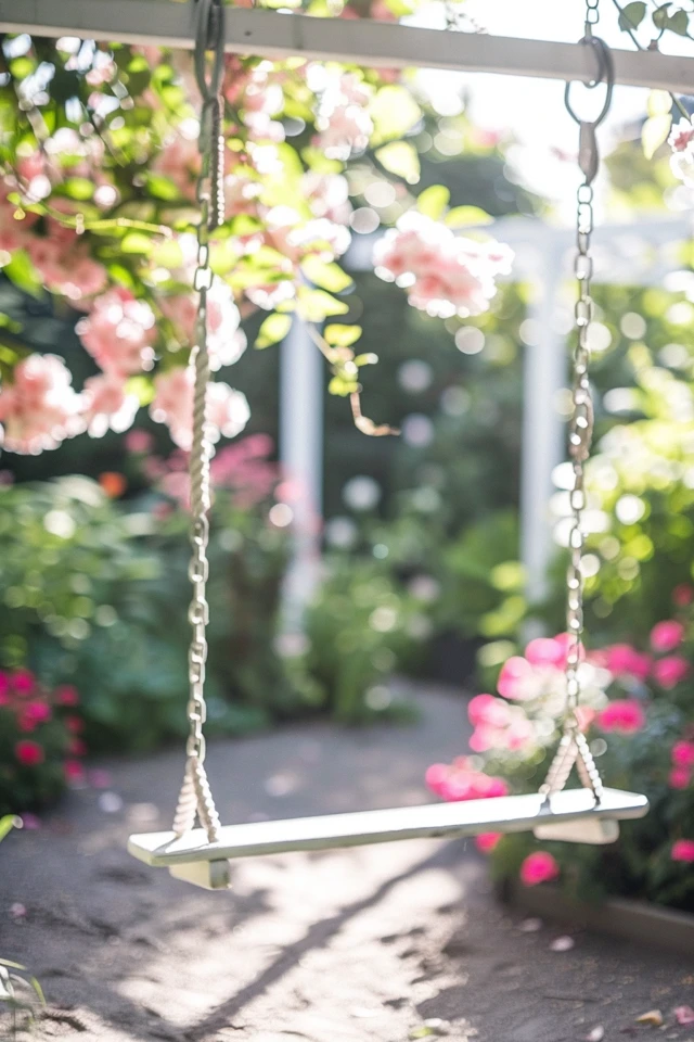 Creative Swing Set Placement and Decoration