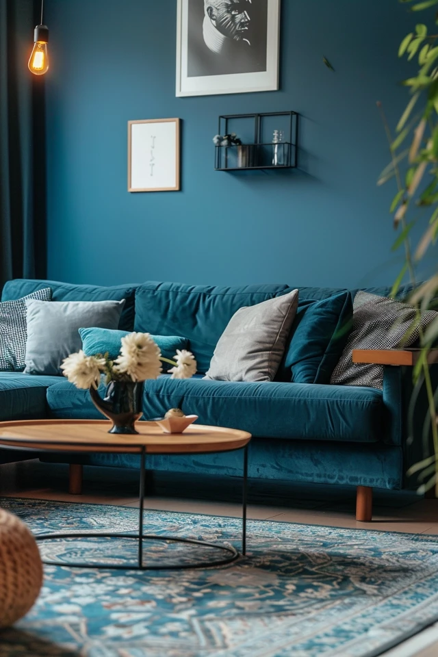 Elegant Blue & Grey Living Room Inspirations