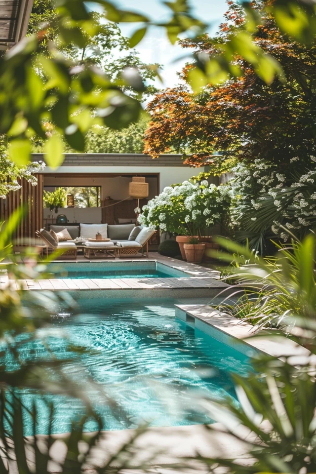 Refreshing Above Ground Pool Landscape Ideas