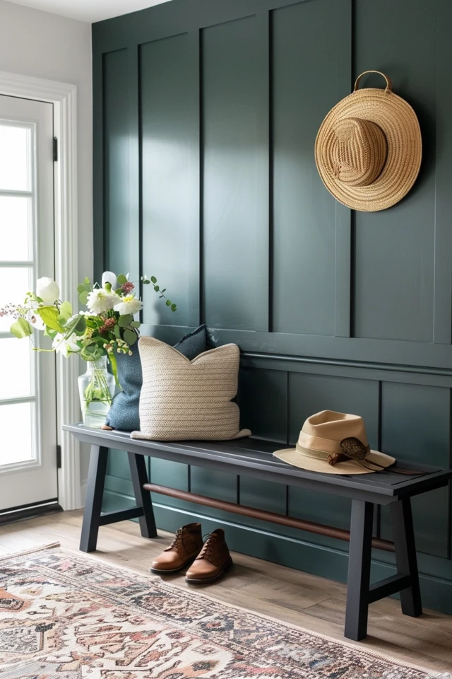 Charming Farmhouse Entryway Bench Ideas