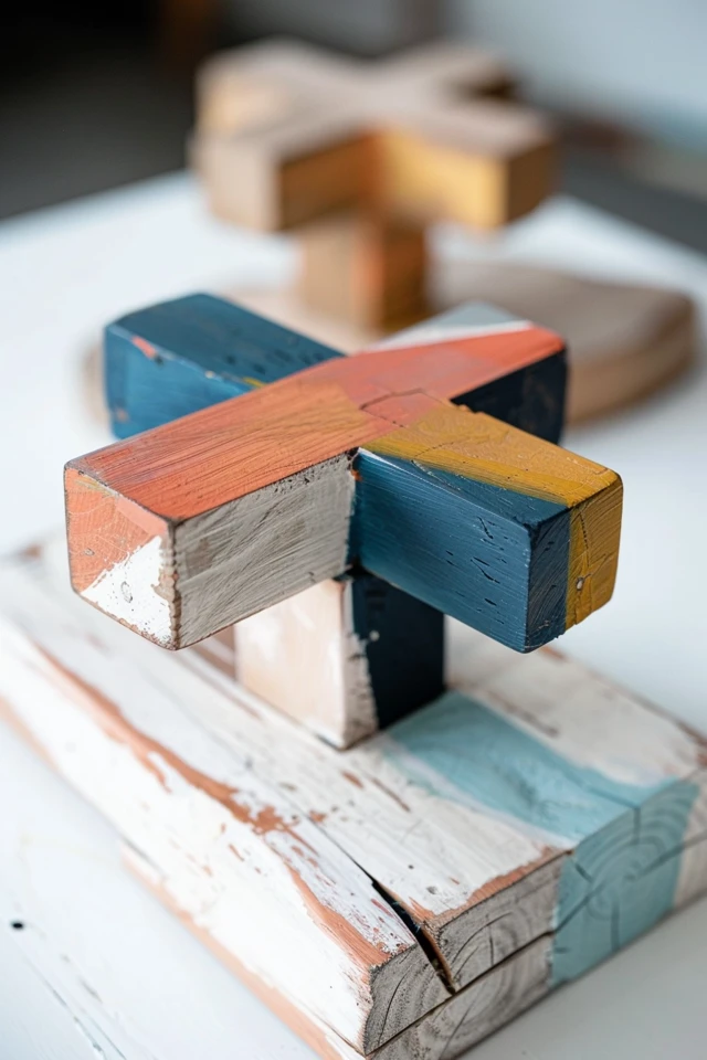 Creative Painted Wooden Cross Ideas for Decor