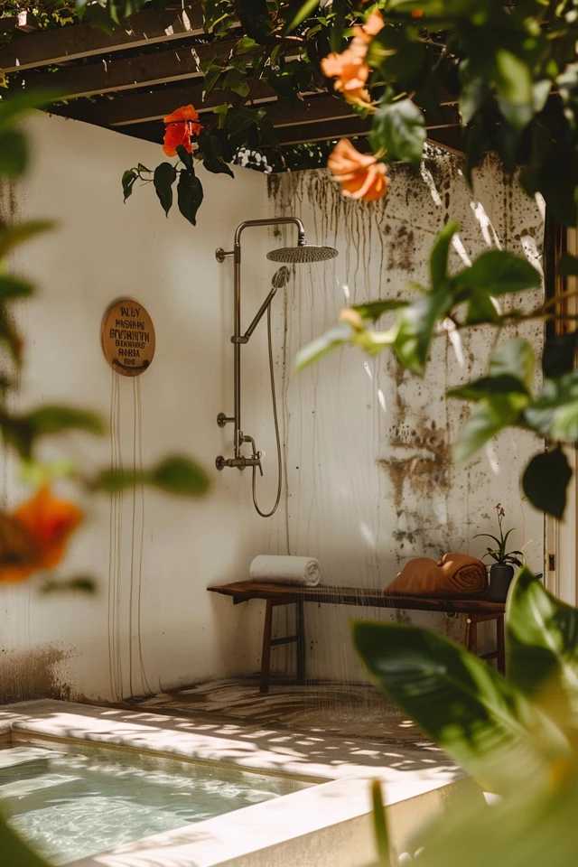 Rustic Outdoor Shower Ideas for a Simple Oasis