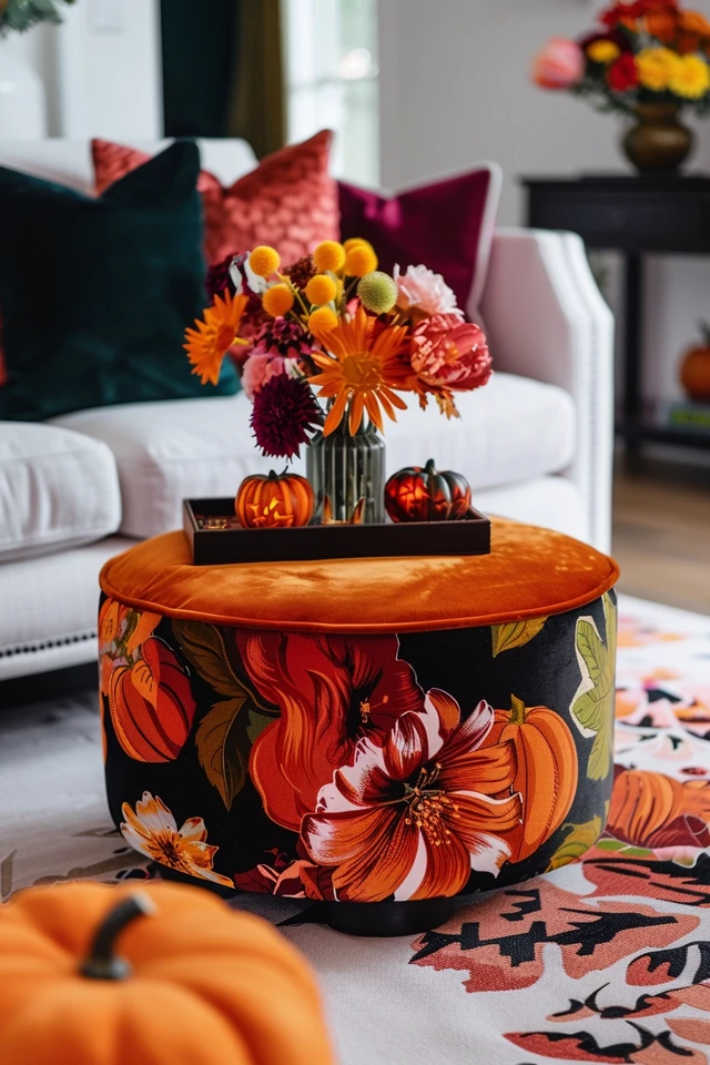 Stylish Comfort with Halloween Theme Ottomans