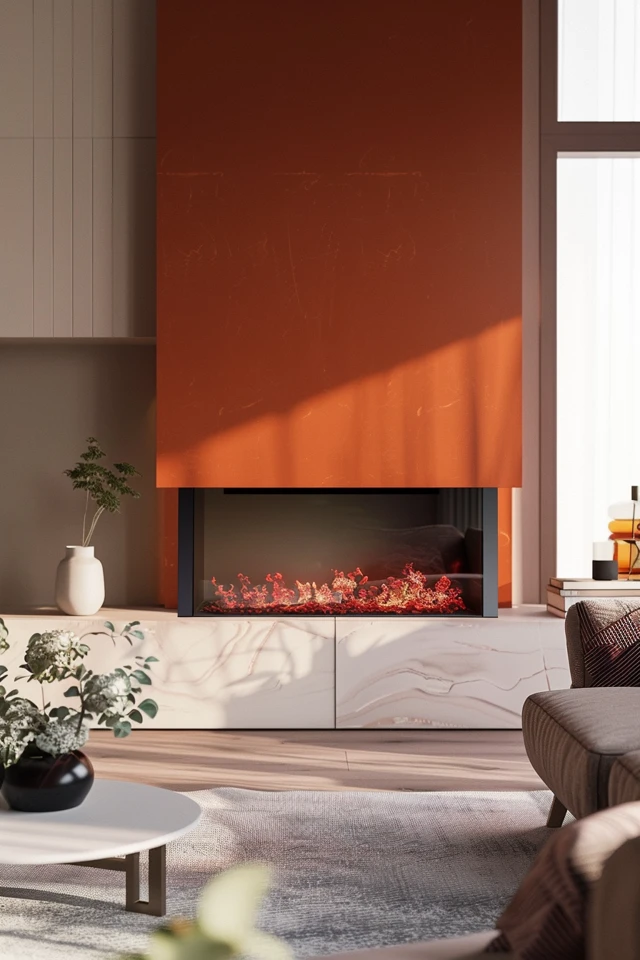 Modern Electric Fireplace Mantel Designs